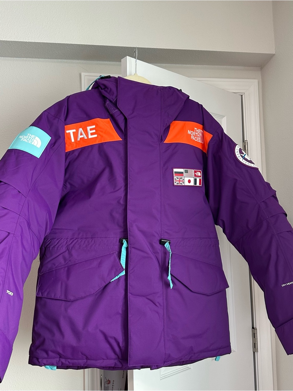 The North Face C TAE EXPEDITION 700 Down PARKA Purple Puffer Jacket